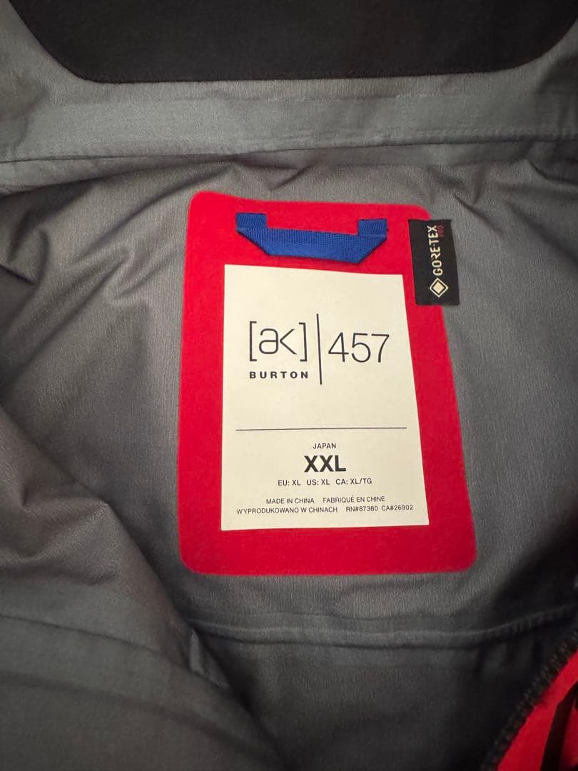 希少サイズBurton ak457 guide jacket XXL レッド 赤