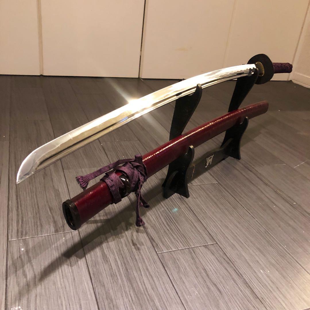 高級居合刀　高級模造刀　樋入り　茶拵え　亜合金刀身　名刀