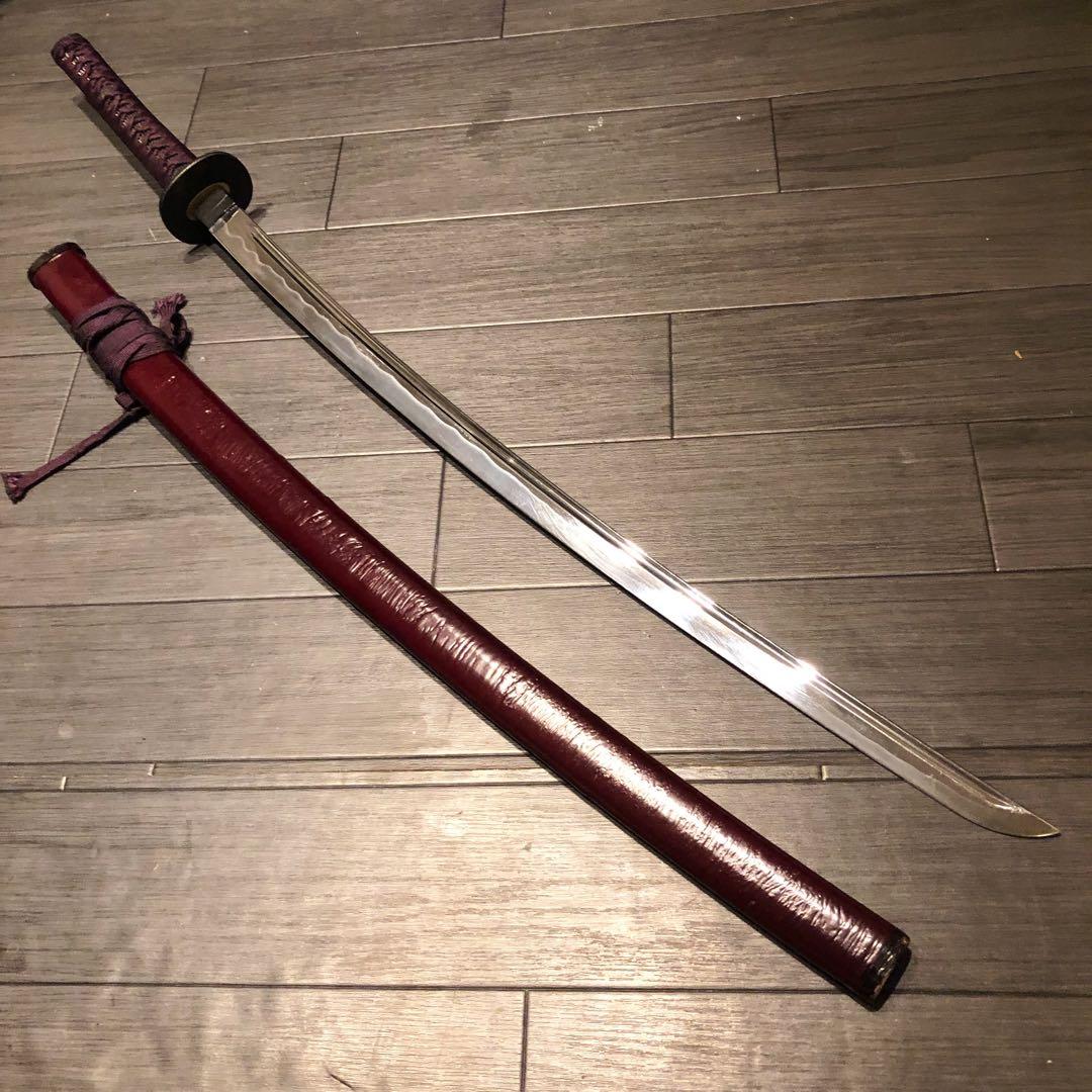 高級居合刀　高級模造刀　樋入り　茶拵え　亜合金刀身　名刀