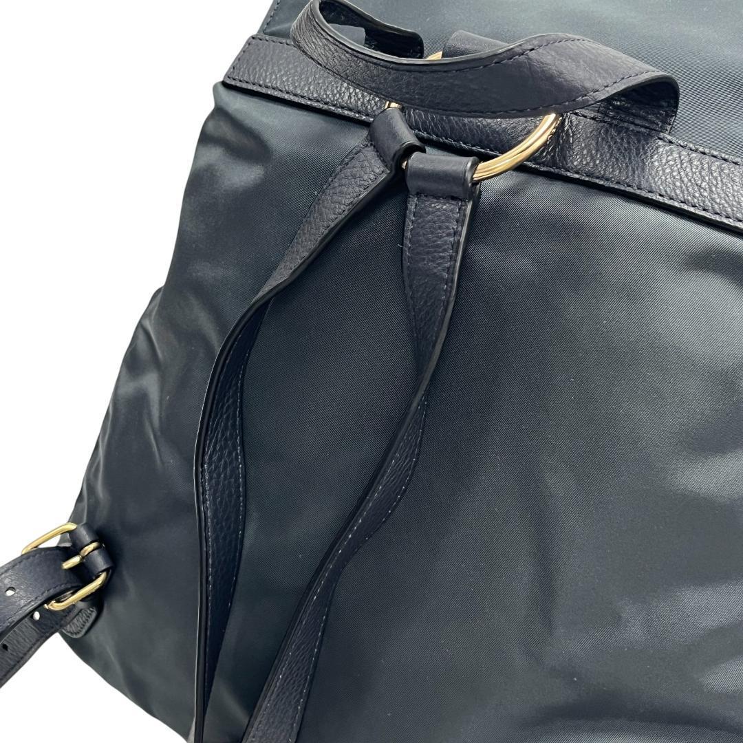 美品 COACH コーチ リュック ターンロック F58814 ナイロン レザー