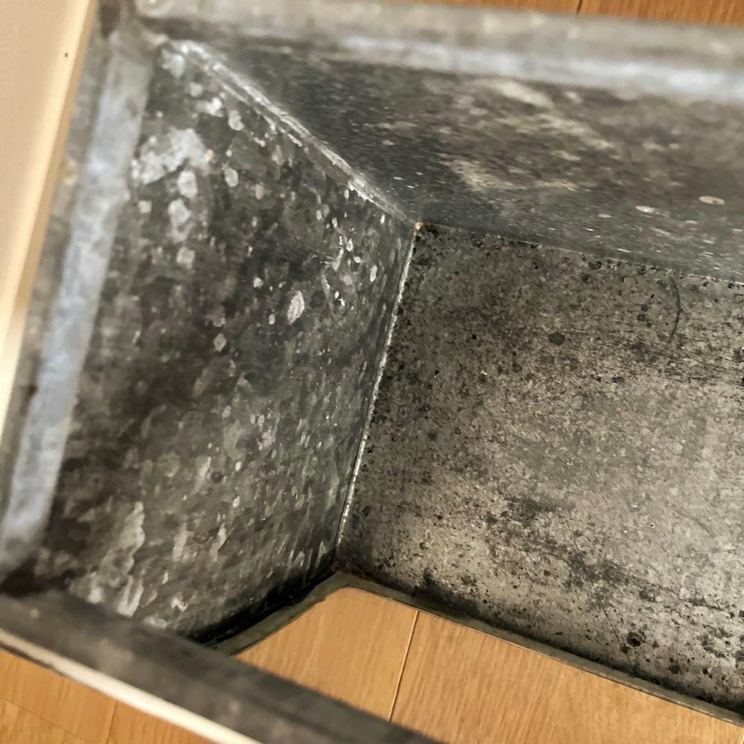 古道具　昭和レトロ　ブリキ　ショーケース　全面Rガラス　ディスプレイ