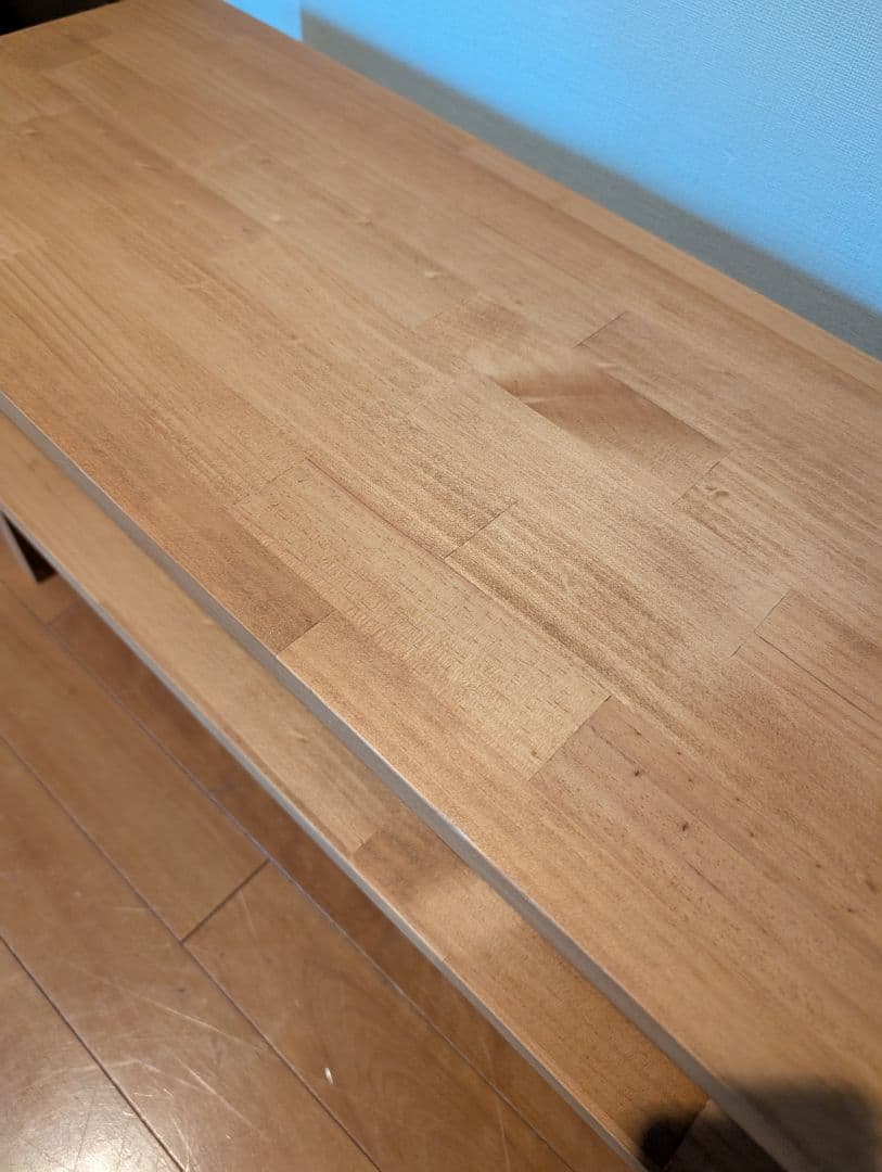 《送料込》無印良品 タモ材 オープンシェルフ 脚付キャビネット 棚 木製 廃盤品