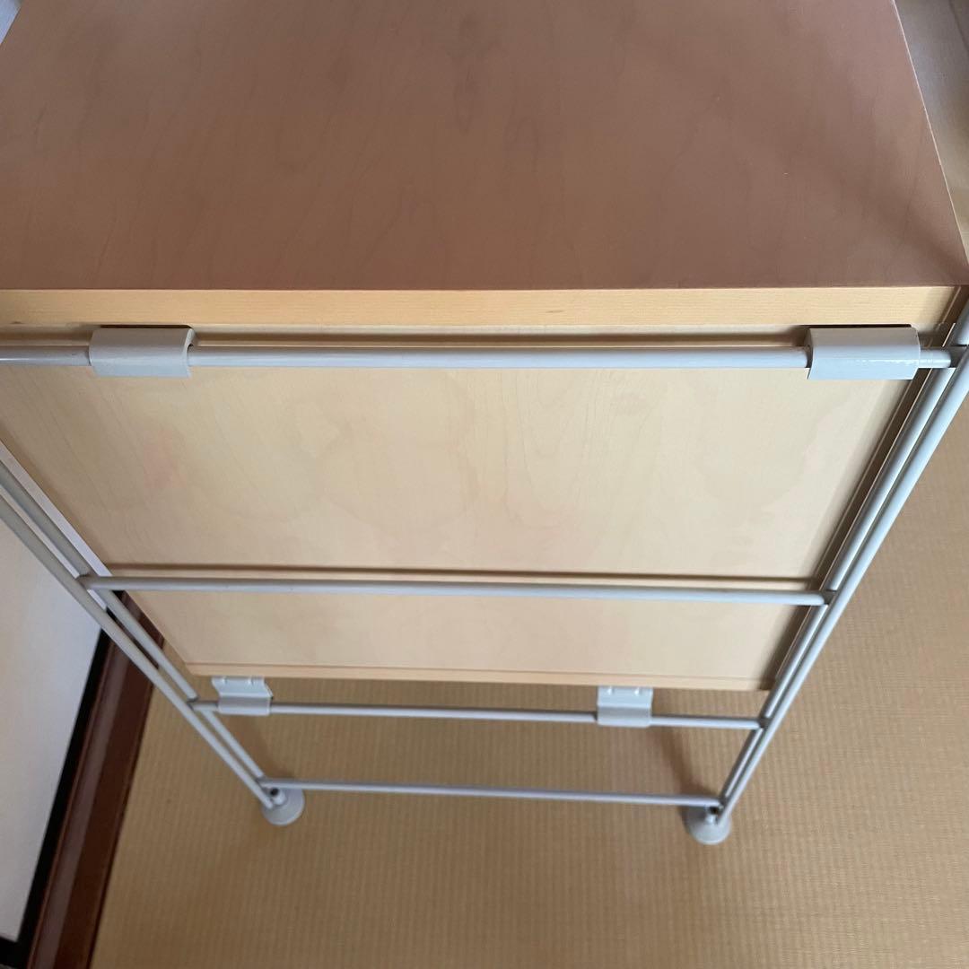 無印良品　スチールユニットシェルフ　ガラス開戸