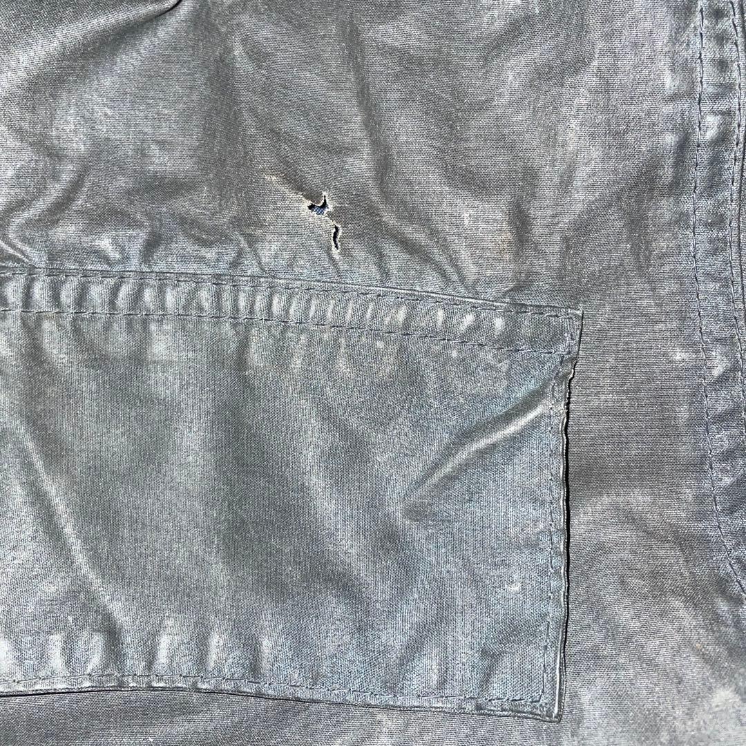 希少2ワラント【barbour】バーレー オイルドロングコート 良サイズ36 紺