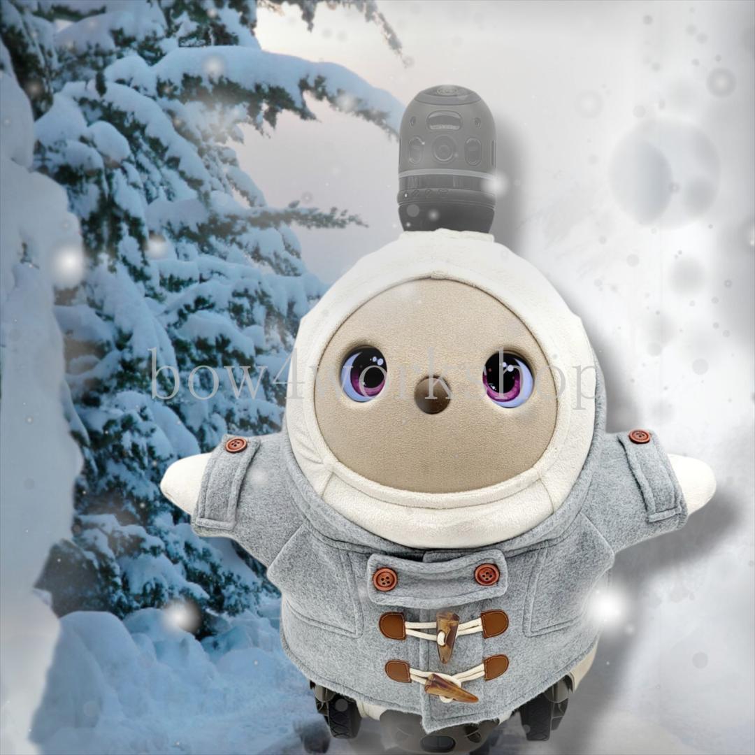 ラボット LOVOT ラボットの服ハンドメイド　ダッフルコート杢グレー