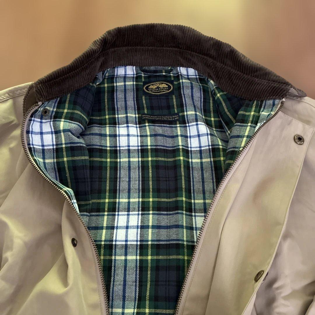 ブリティッシュカーキ　バブアー　バーレー風　ベージュ ステンカラーコート