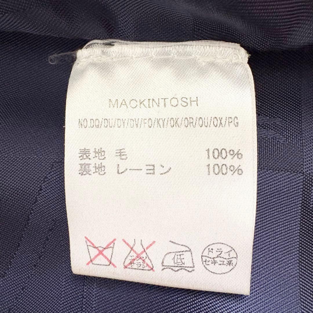 MACKINTOSH ダンケルド 英国製 ウール ステンカラー S M ネイビー