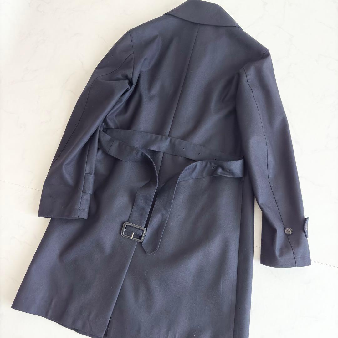 MACKINTOSH ダンケルド 英国製 ウール ステンカラー S M ネイビー