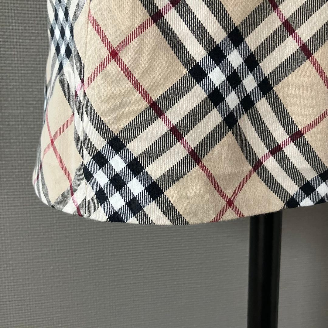 バーバリーブルーレーベル ワンピース ノバチェック ホース刺繍 38