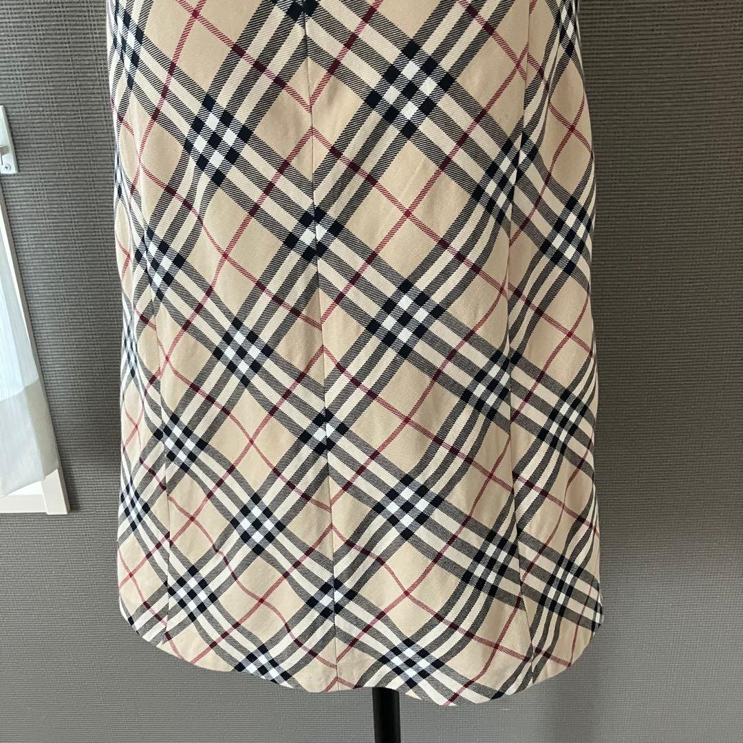 バーバリーブルーレーベル ワンピース ノバチェック ホース刺繍 38