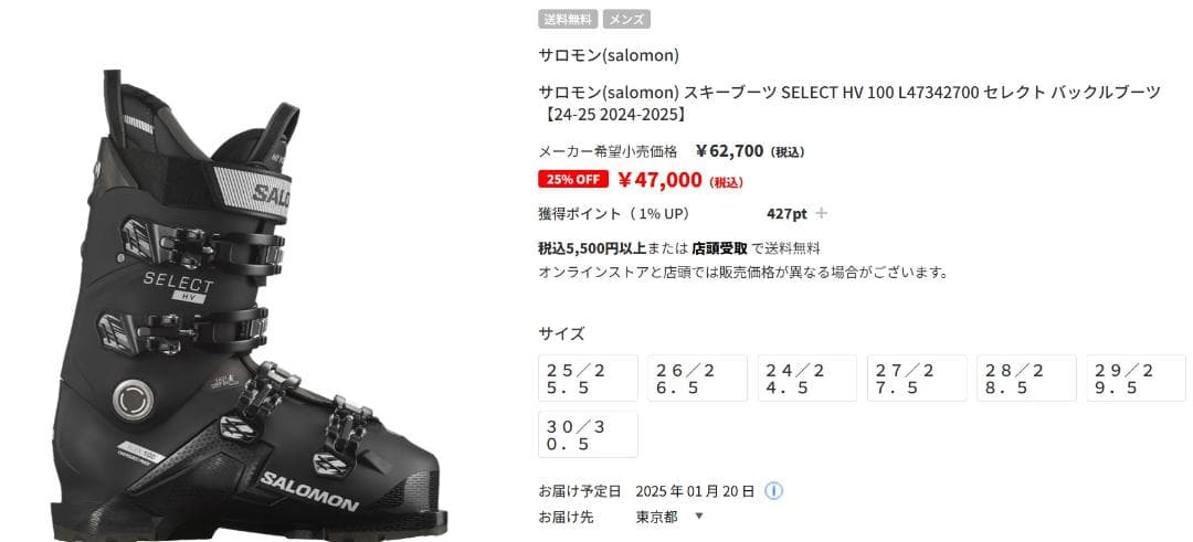 SALOMON SELECT HV100 29/29.5 24h以内発送