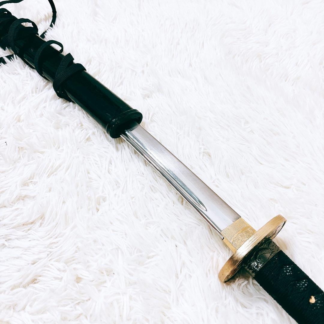 ✨希少品✨ 模造刀 日本刀 風神 雷神 龍 虎 黒鍔 鞘 武具 武器 刀 剣