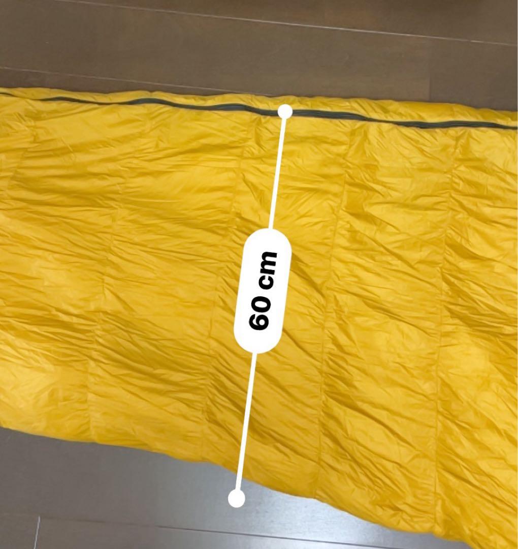 NANGA ダウン寝袋 イエロー/ブラック 80%ダウン