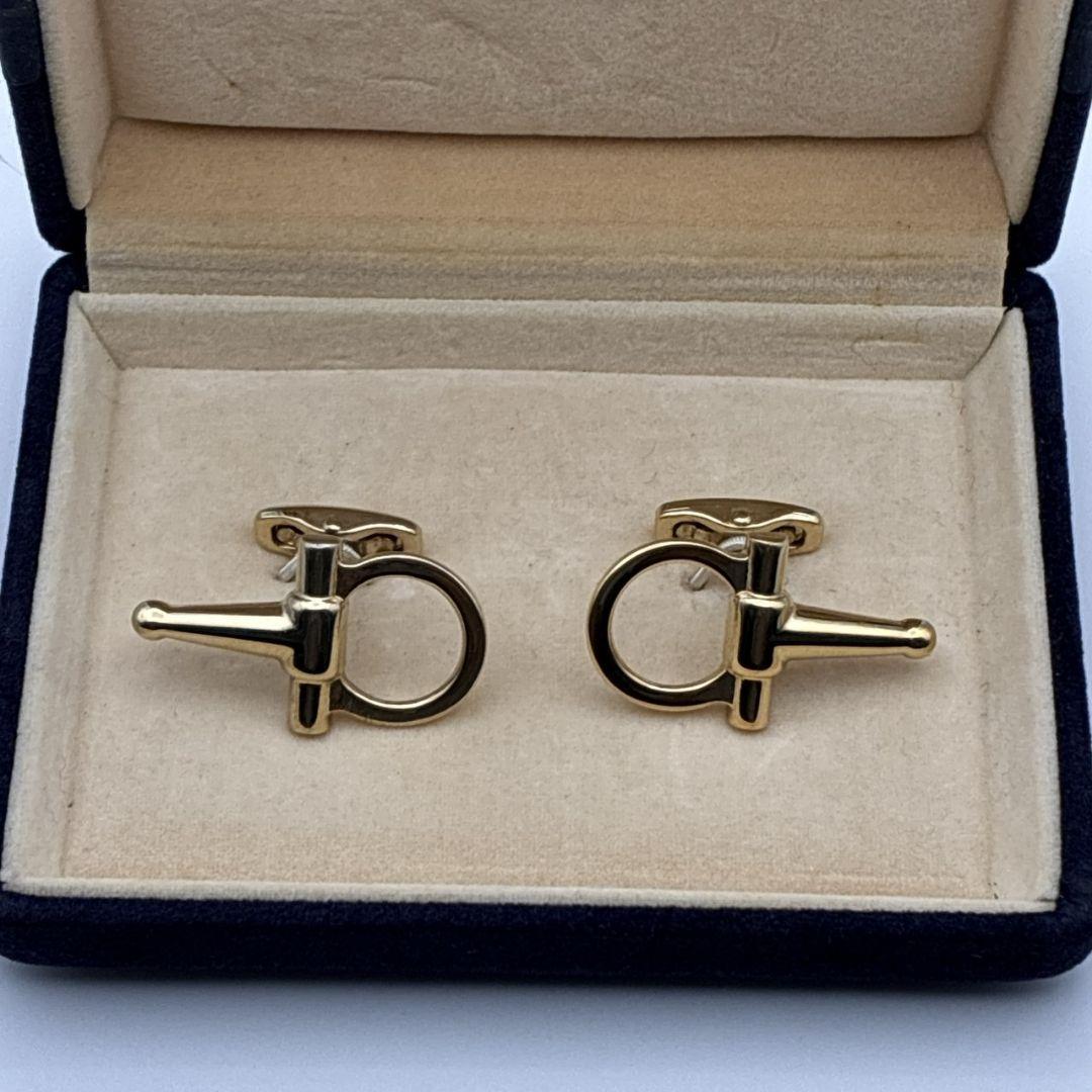 美品✨Salvatore Ferragamo カフリンクス ゴールド ガンチーニ