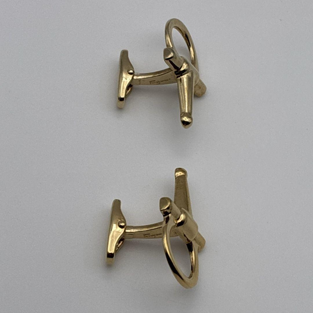 美品✨Salvatore Ferragamo カフリンクス ゴールド ガンチーニ