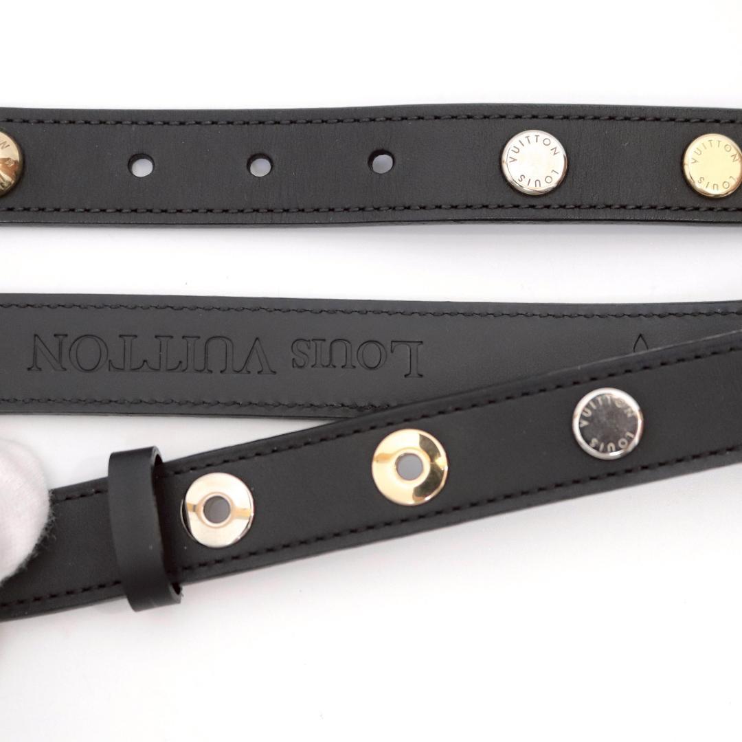 美品 LV レディースベルト 85cm 幅2cm ヒンジ仕様 細身 黒 513 - メルカリ