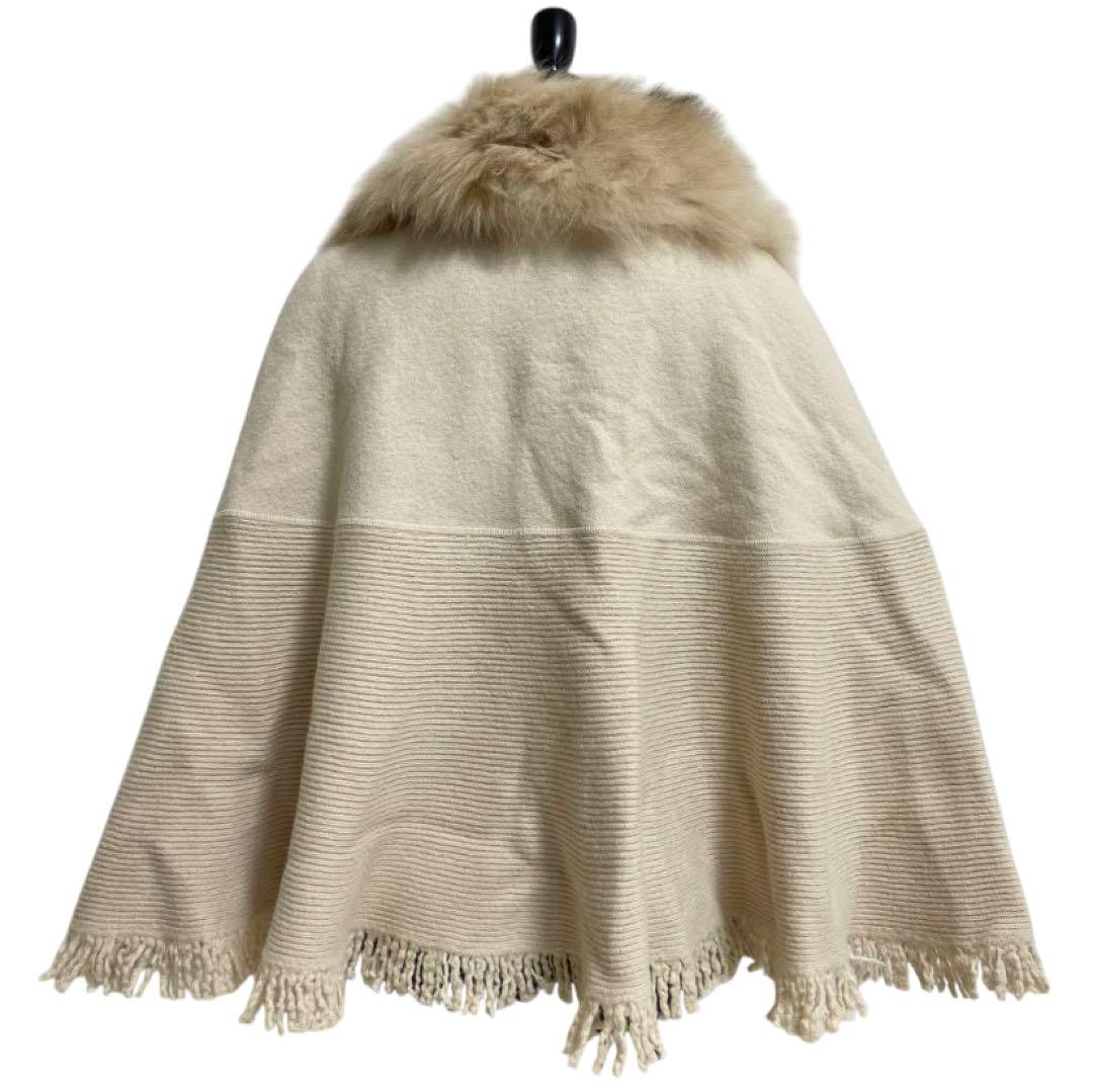 値下げ依頼品 エポカ フォックスファー 2WAYソフトウールケープコート