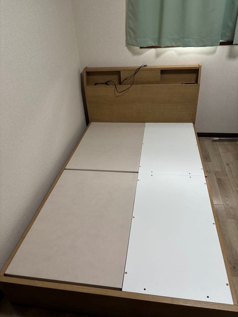 【※購入者確定済】ニトリ　セミダブルベッドフレーム(アザン3 浅型/LBR)