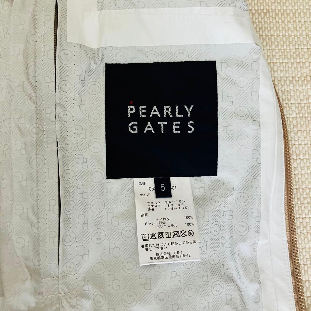 【新品タグ付】パーリーゲイツ レインジャケット ロゴ ゴルフ 半袖 フード 5