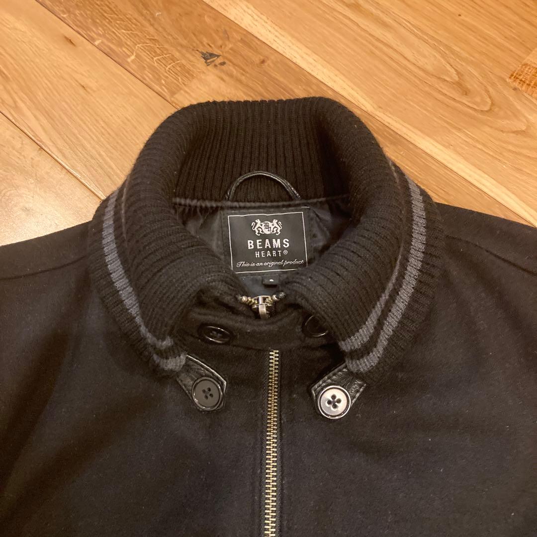 BEAMS HEART スタジャン 黒 ウールレザー - メルカリ