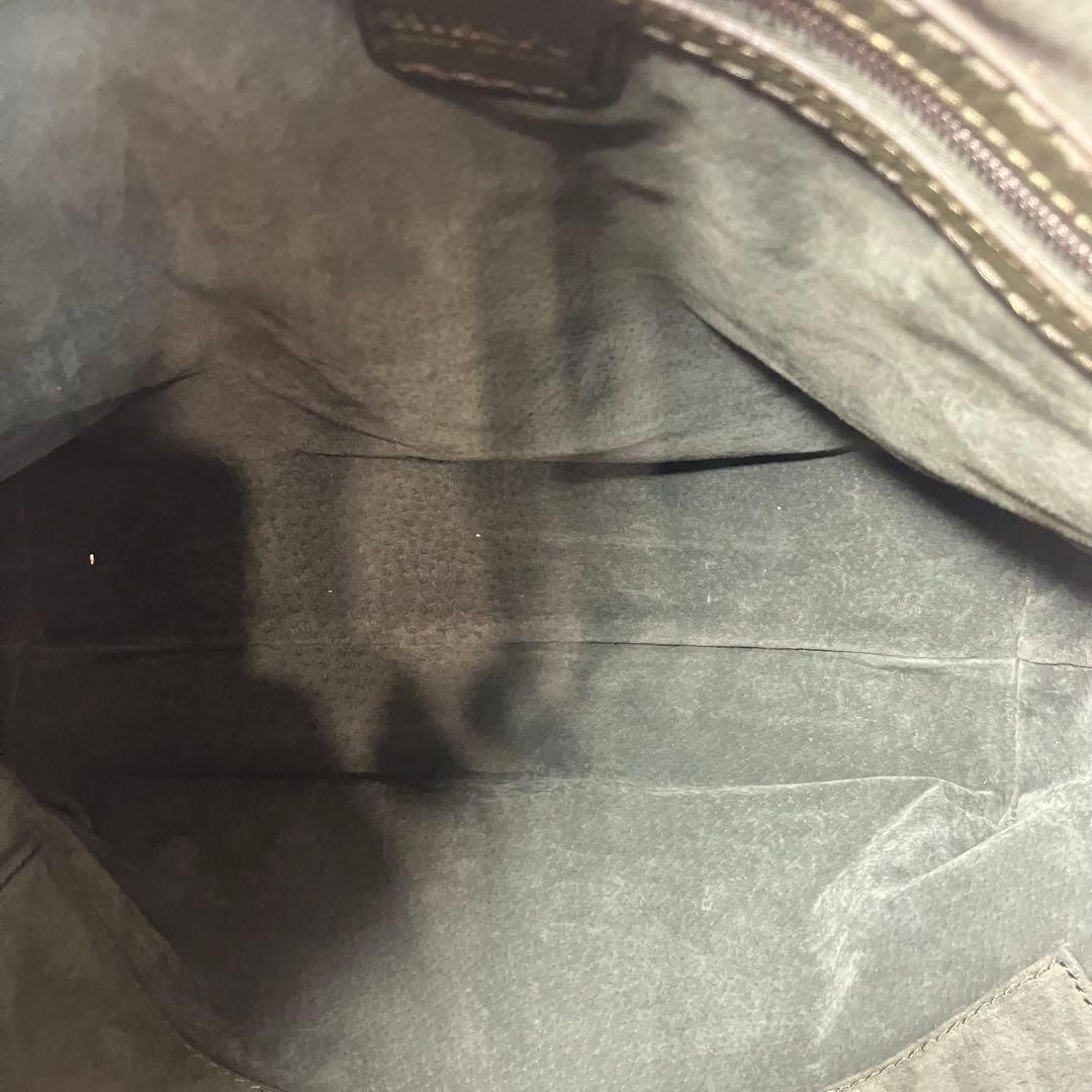 美品✨ヒロフ ヴィータ シボ革 Hロゴ ショルダーバッグ ソープ A4 2way