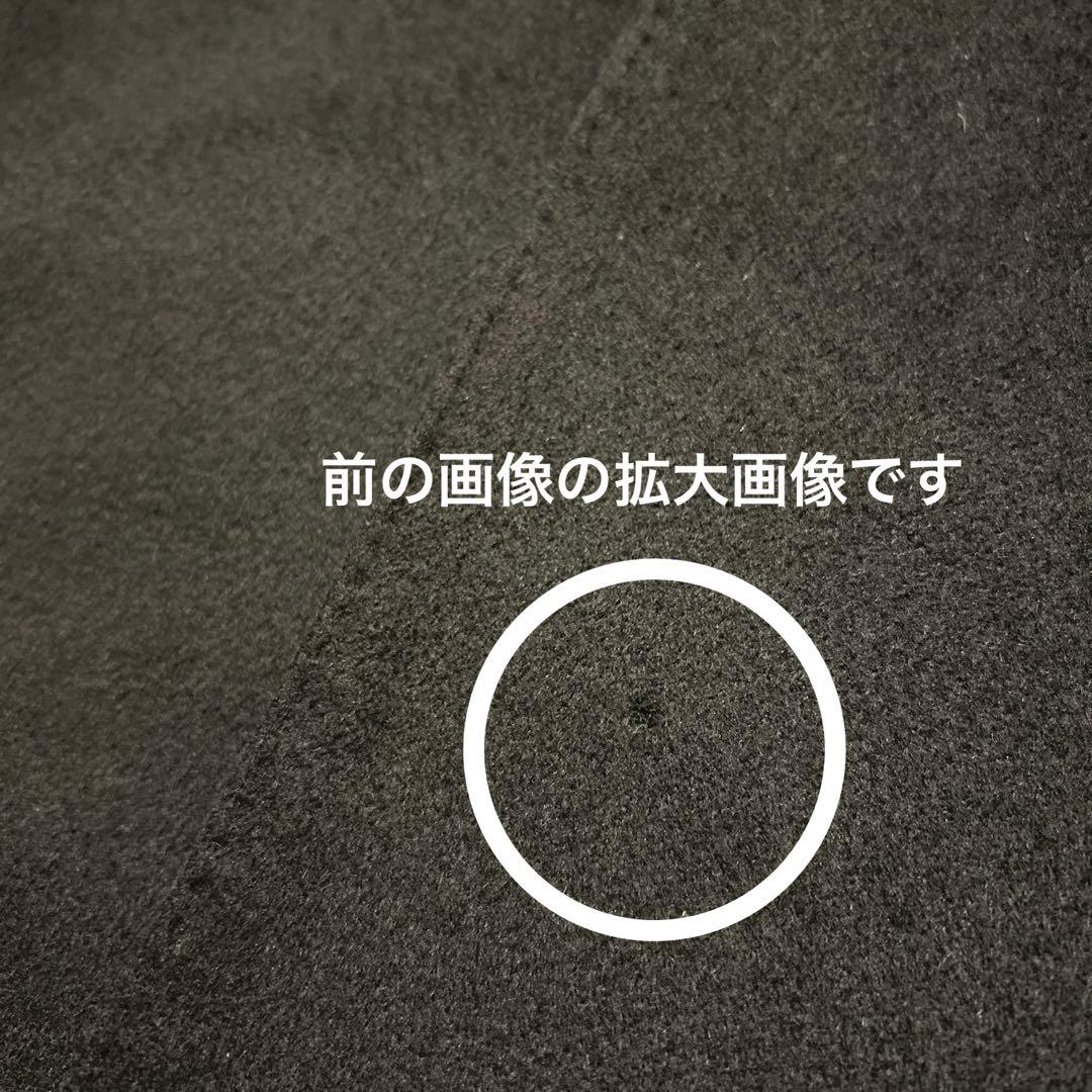 【カシミヤ100%×大きいサイズ】マキシ丈比翼ロングステンカラーコート 黒 XL