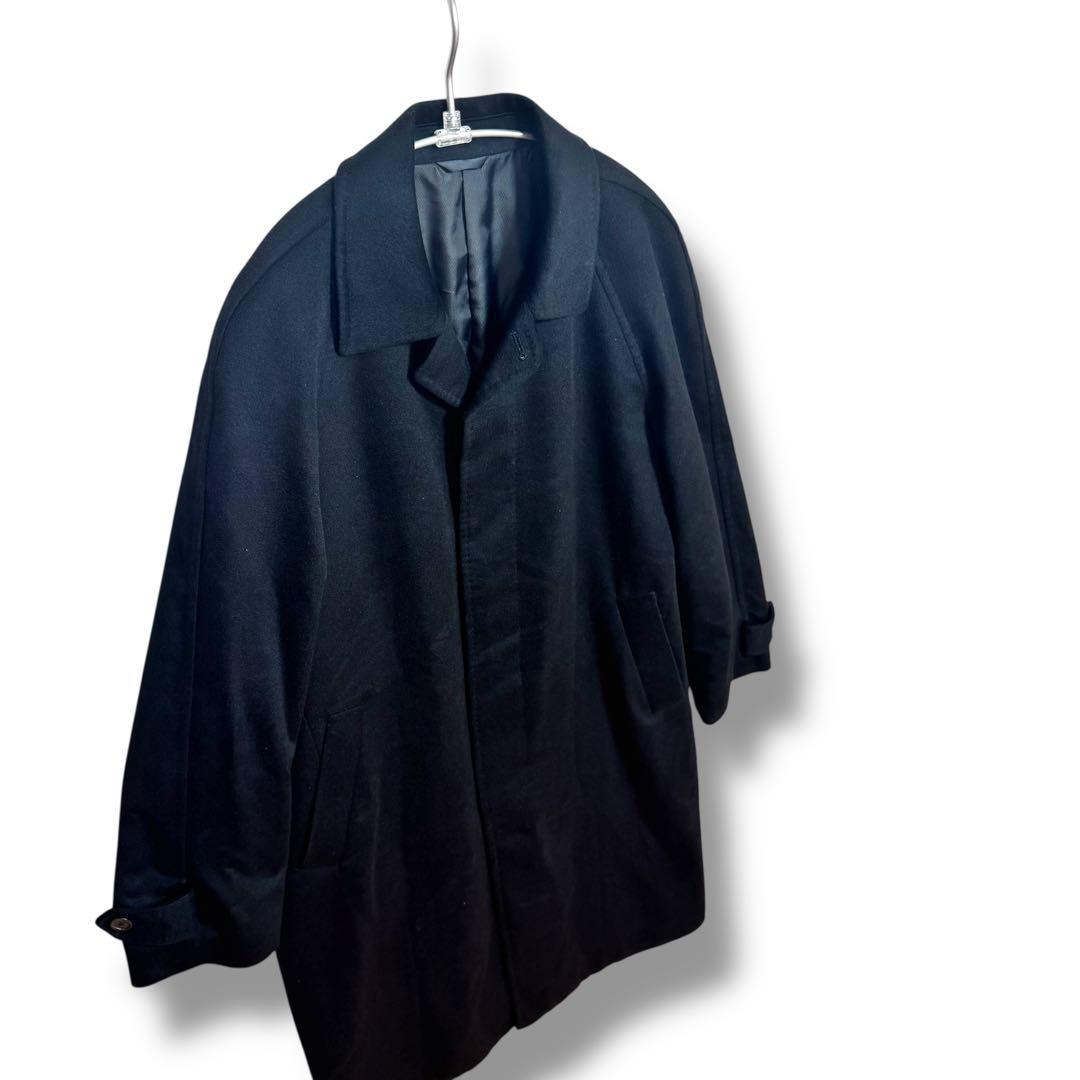 美品 メンズ カシミヤ100% ステンカラーコート LLサイズ（実質3L相当）