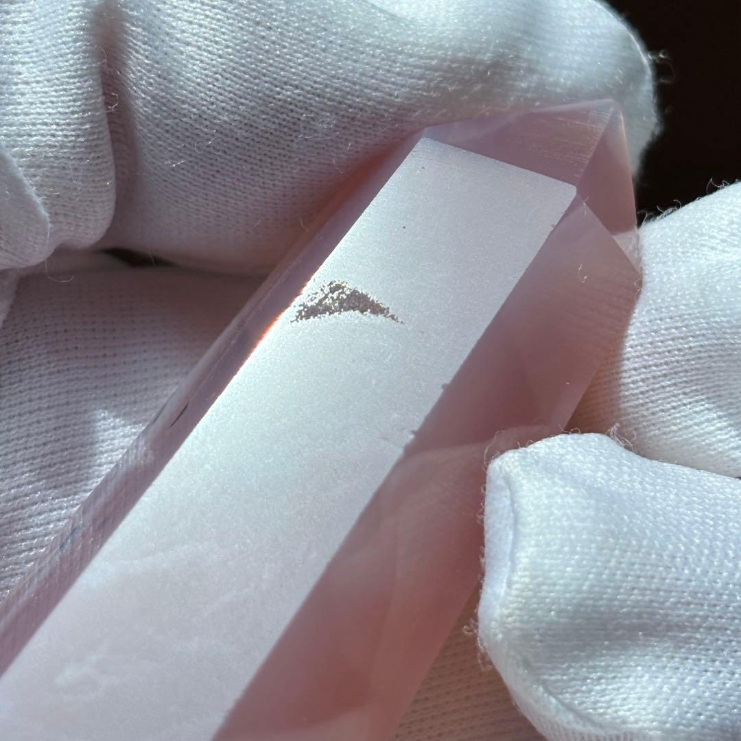 ピンクアゲート六角柱ポイント 桜瑪瑙 メノウ 天然石 原石