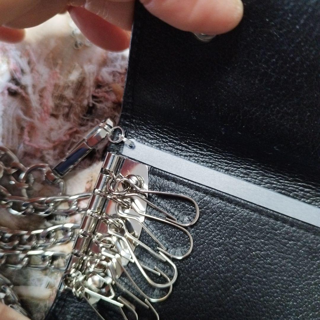 シャネル　カメリア　斜めがけキーケース