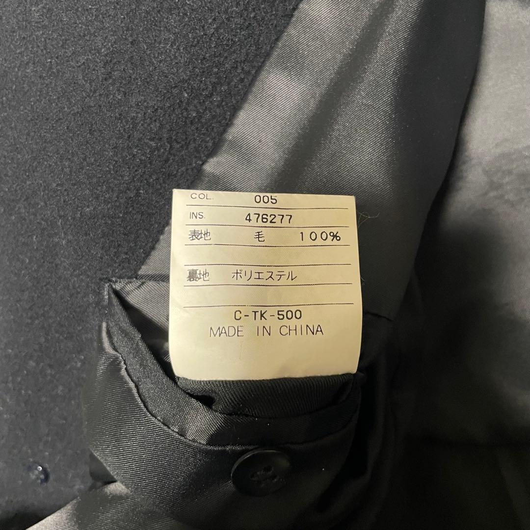 【MIKELORD】ウール100% マキシ丈ダブルチェスターコート ブラック M