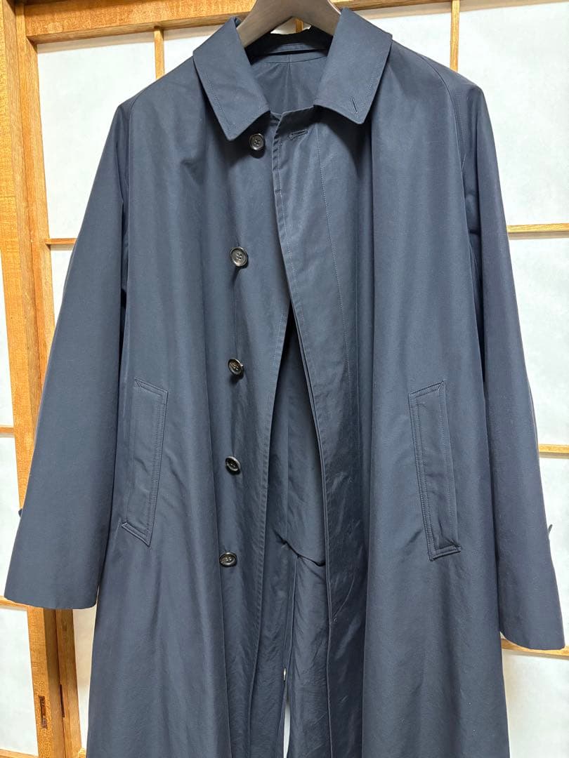 定価15.4万円 A.PRESSE Balmacaan Coat NAVY 1