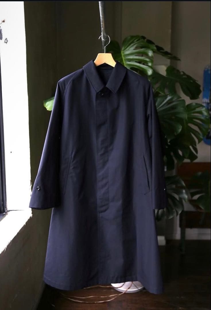 定価15.4万円 A.PRESSE Balmacaan Coat NAVY 1