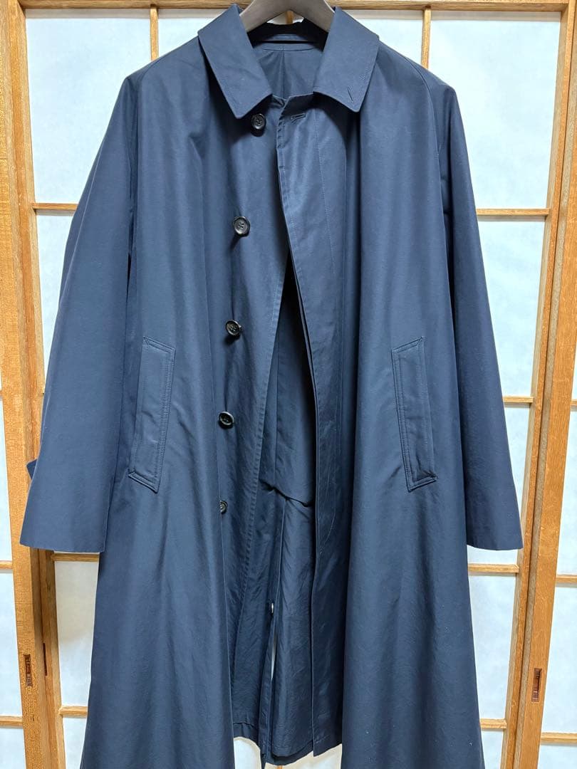 定価15.4万円 A.PRESSE Balmacaan Coat NAVY 1