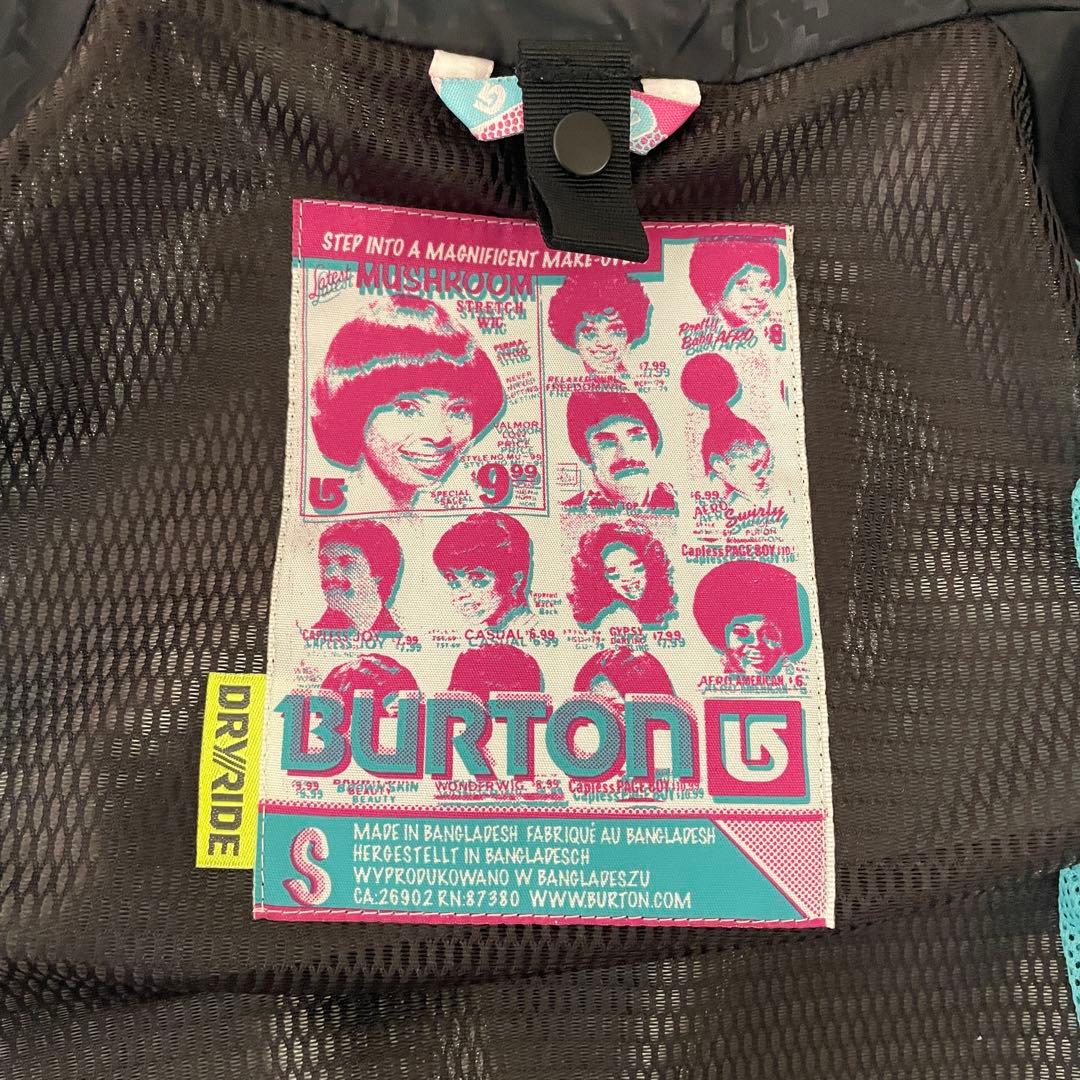 Burtonバートンスキーウェアスノーボードジャケットパーカーフード水色チェック