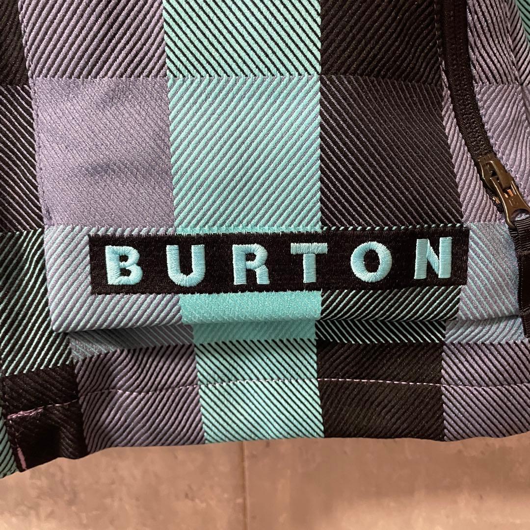 Burtonバートンスキーウェアスノーボードジャケットパーカーフード水色チェック