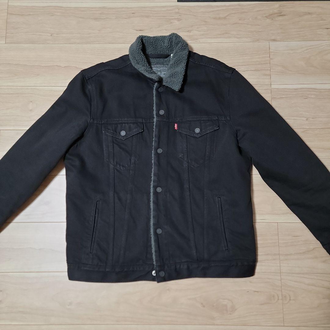 レアサイズ　リーバイス　ブラック　デニムジャケット　ボア