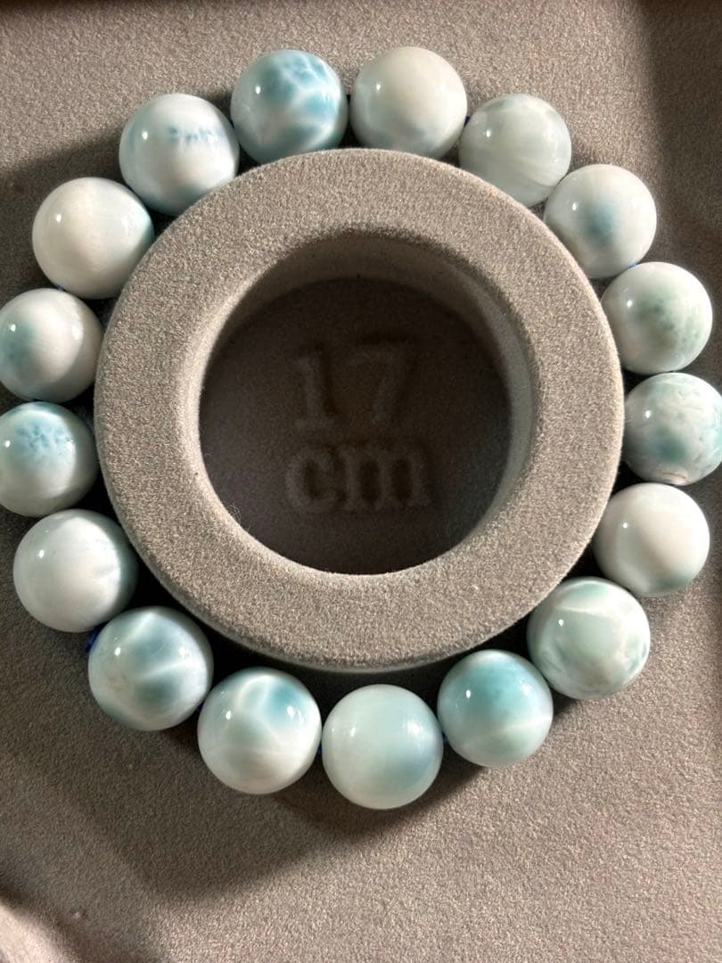 淡いカラー可愛い♡ ラリマーブレスレット12〜12.6㎜（新品未使用）高品質