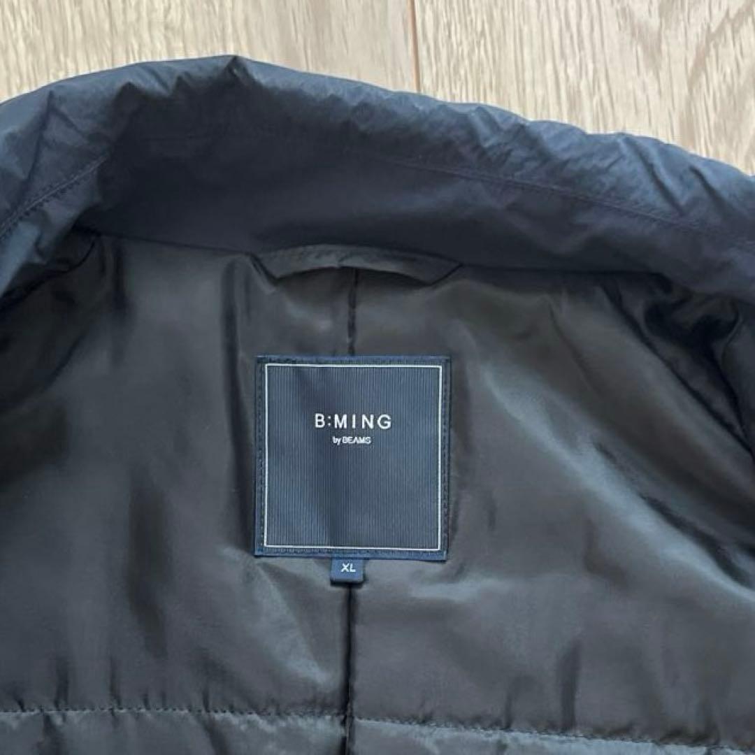 【美品】ビームスSorona(R) 中綿 ステンカラーコート XL ネイビー