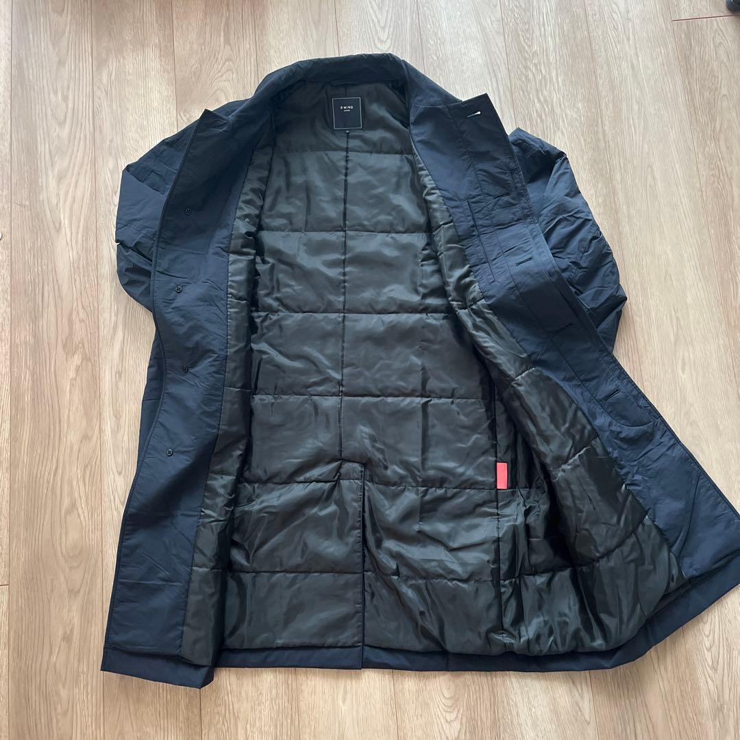 【美品】ビームスSorona(R) 中綿 ステンカラーコート XL ネイビー