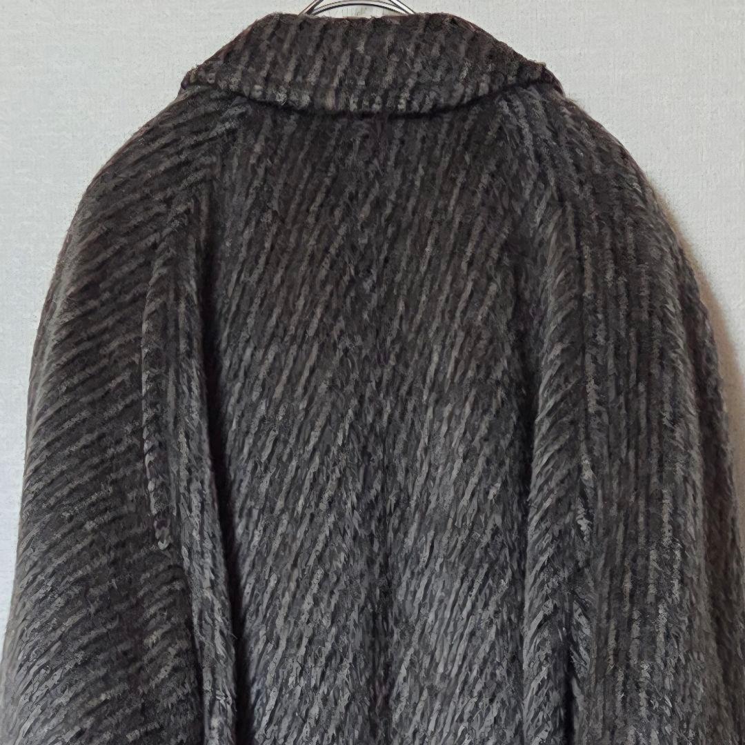 【極美品】DURBAN アルパカ100% ロングコート 高級 起毛 グレー L