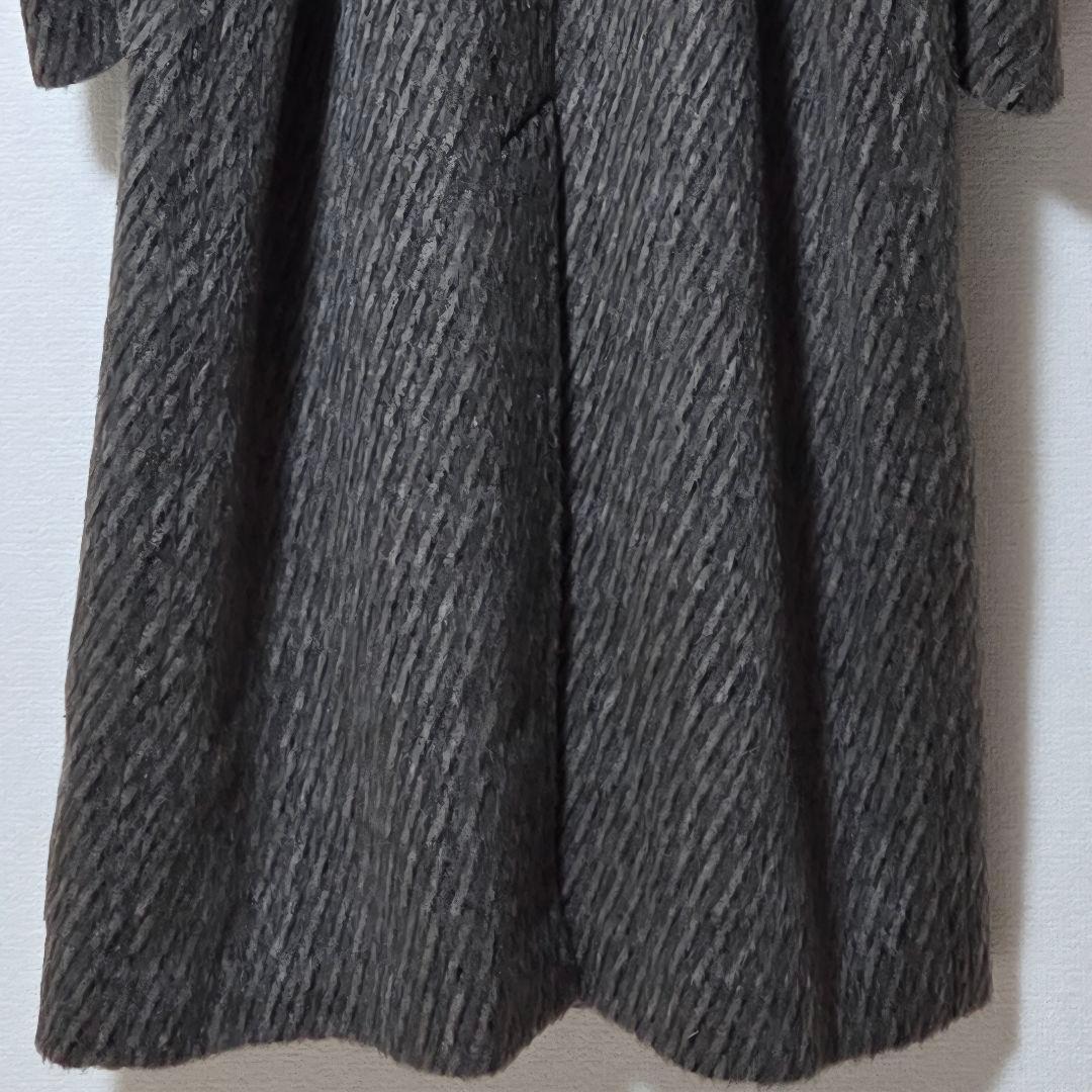 【極美品】DURBAN アルパカ100% ロングコート 高級 起毛 グレー L