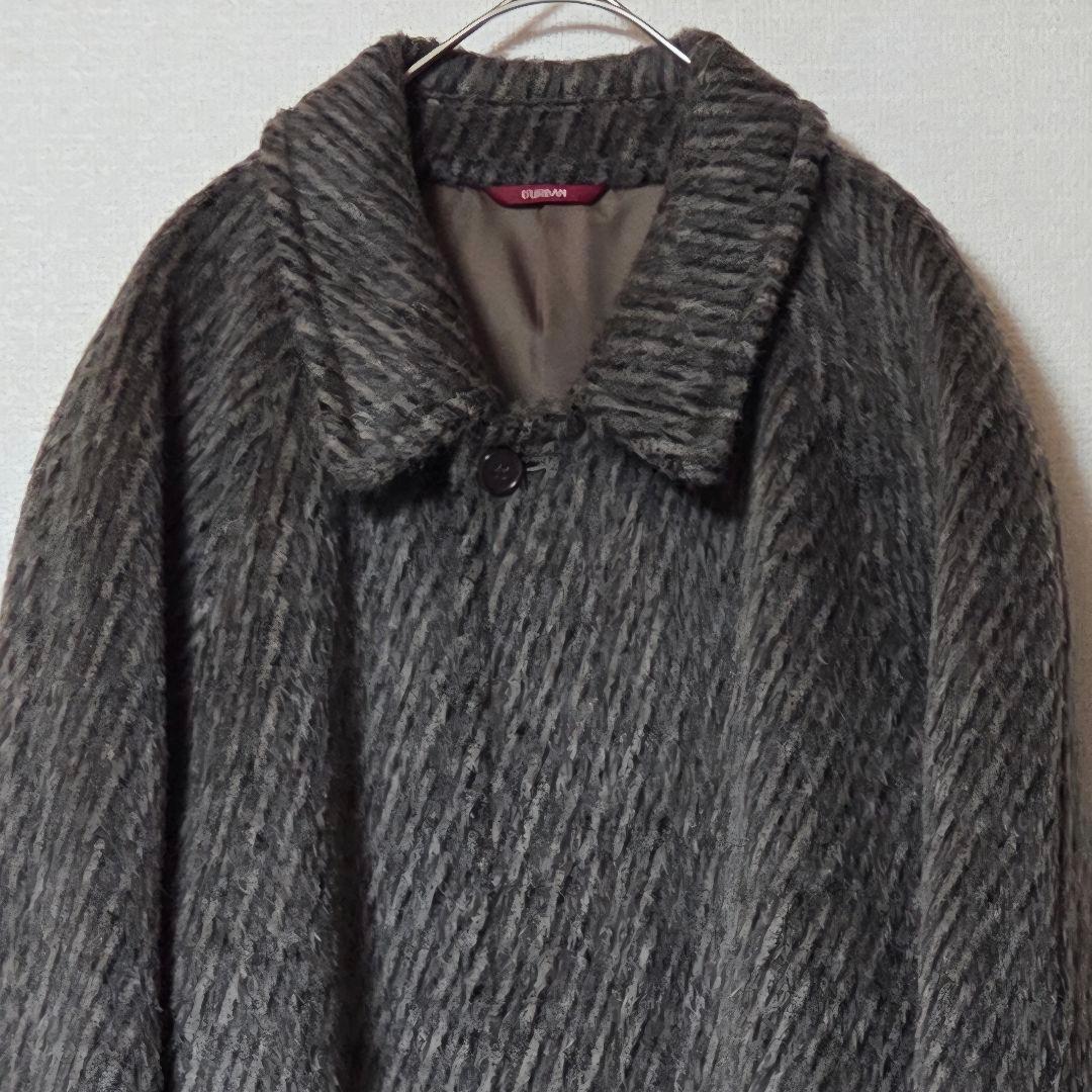 【極美品】DURBAN アルパカ100% ロングコート 高級 起毛 グレー L