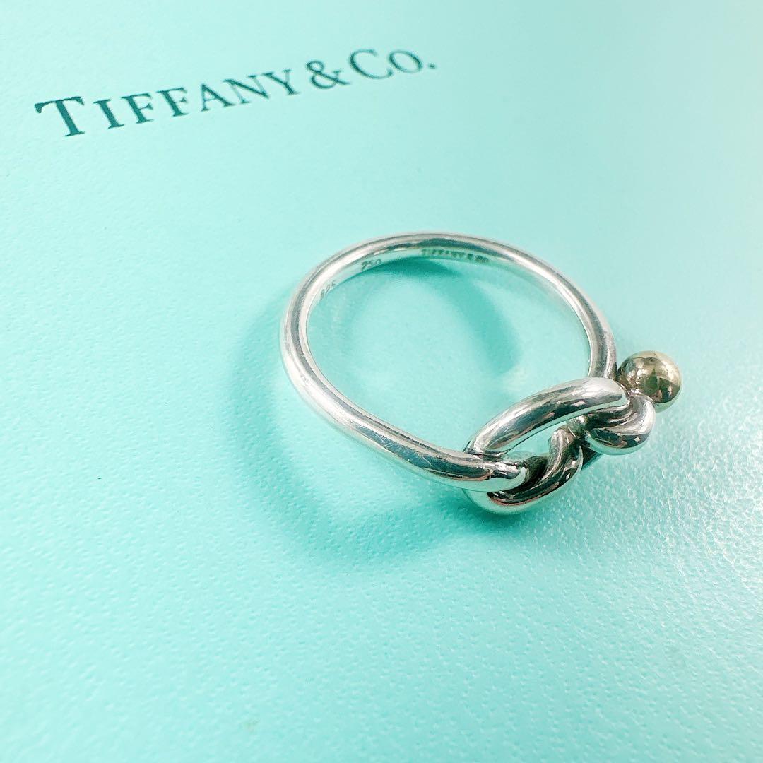 廃盤】 TIFFANY&Co ティファニー リング ラブノット コンビ 15号
