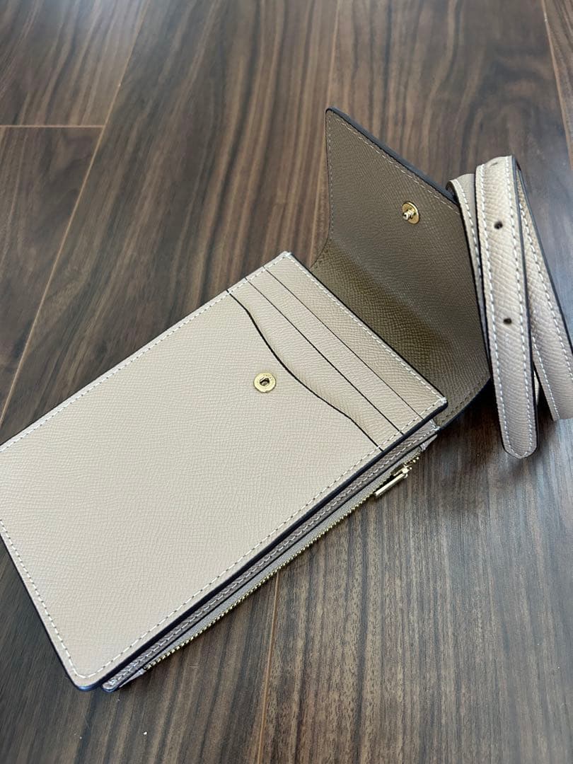 COACH スマホショルダーバッグ ベージュ超美品！！