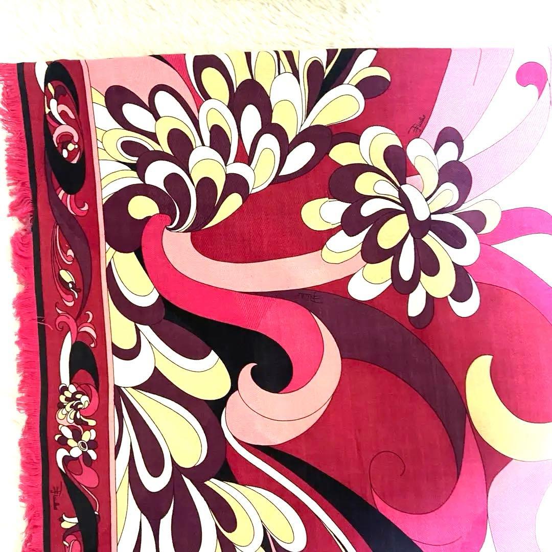 EMILIOPUCCIタグ付未使用品エミリオプッチ プッチ柄ストールマルチカラー