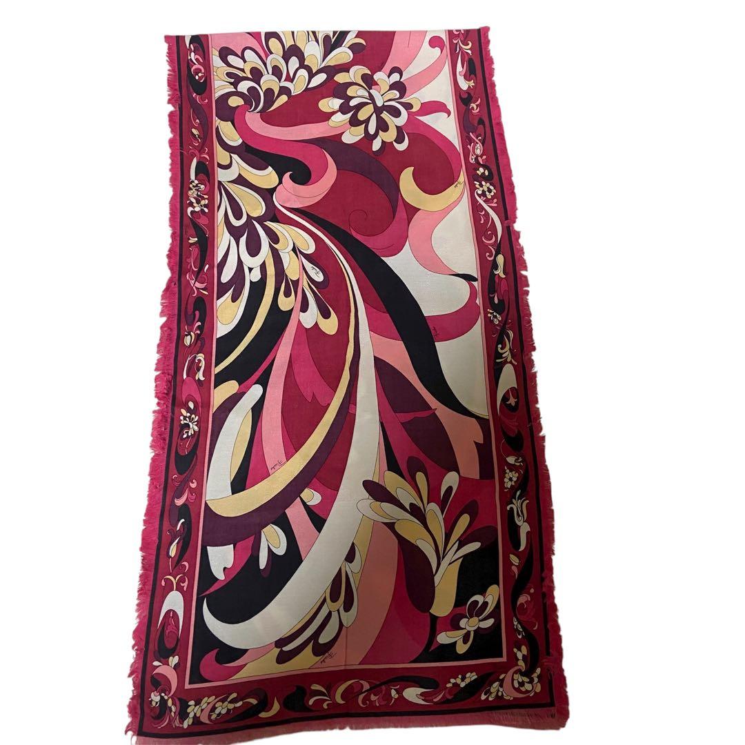 EMILIOPUCCIタグ付未使用品エミリオプッチ プッチ柄ストールマルチカラー