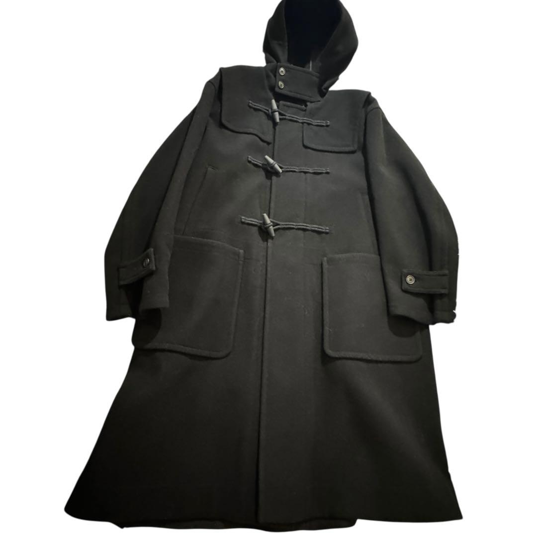 美品✨+J ユニクロ ダッフルコート オーバーサイズ ブラック 黒 L