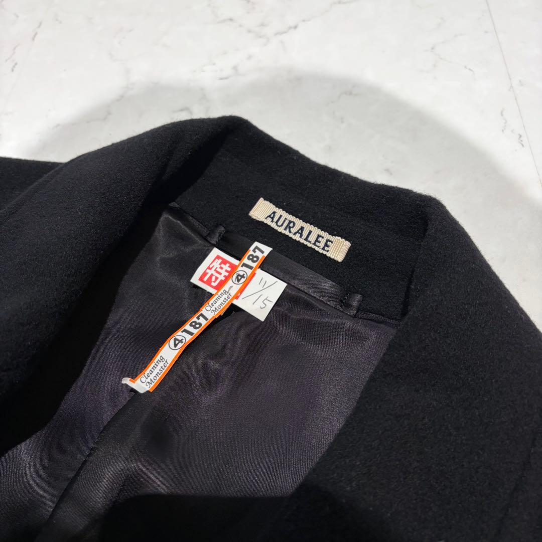 AURALEE オーラリー ウールカシミヤ ステンカラーコート サイズ4 黒