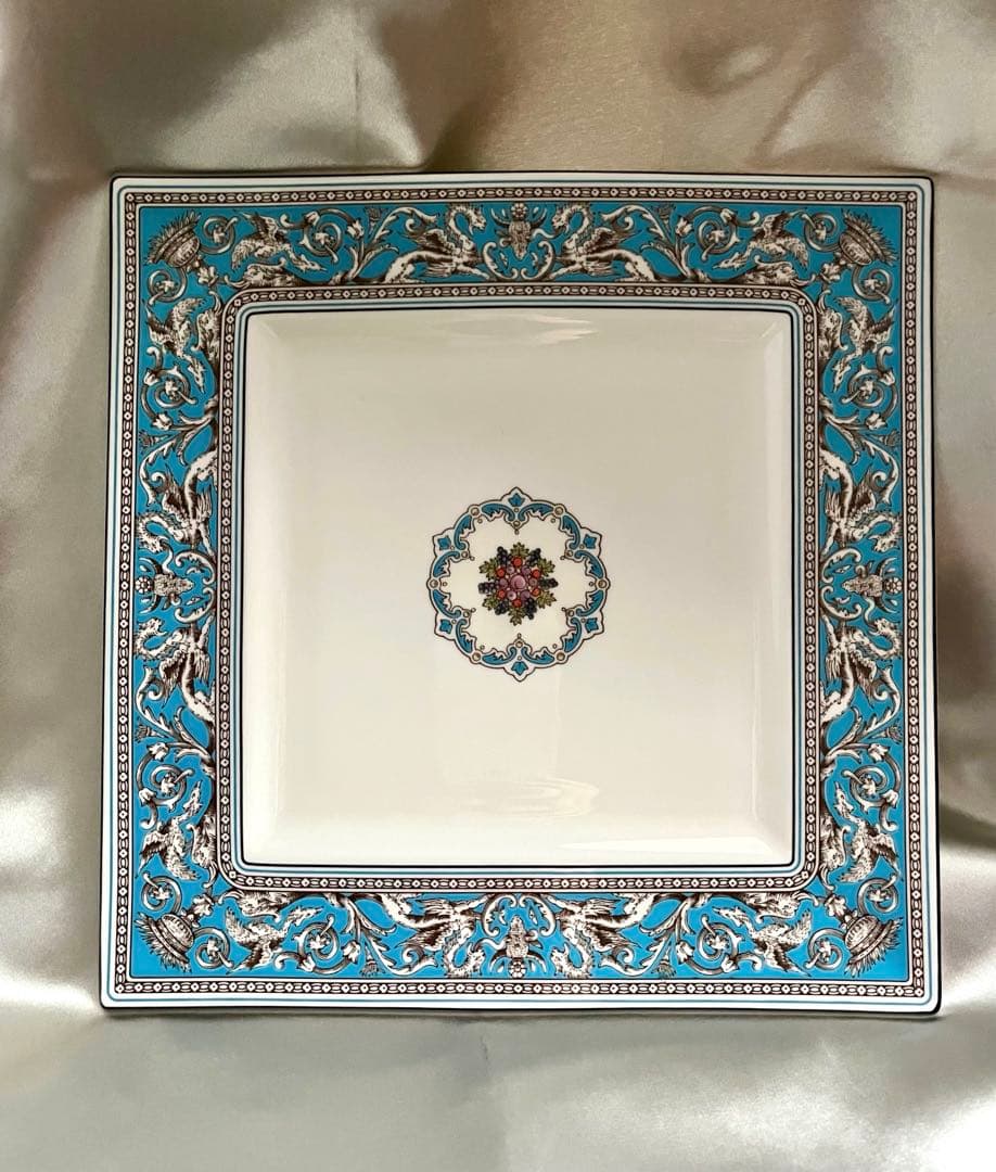 未使用】ウェッジウッド☆フロレンティーンターコイズ スクエア