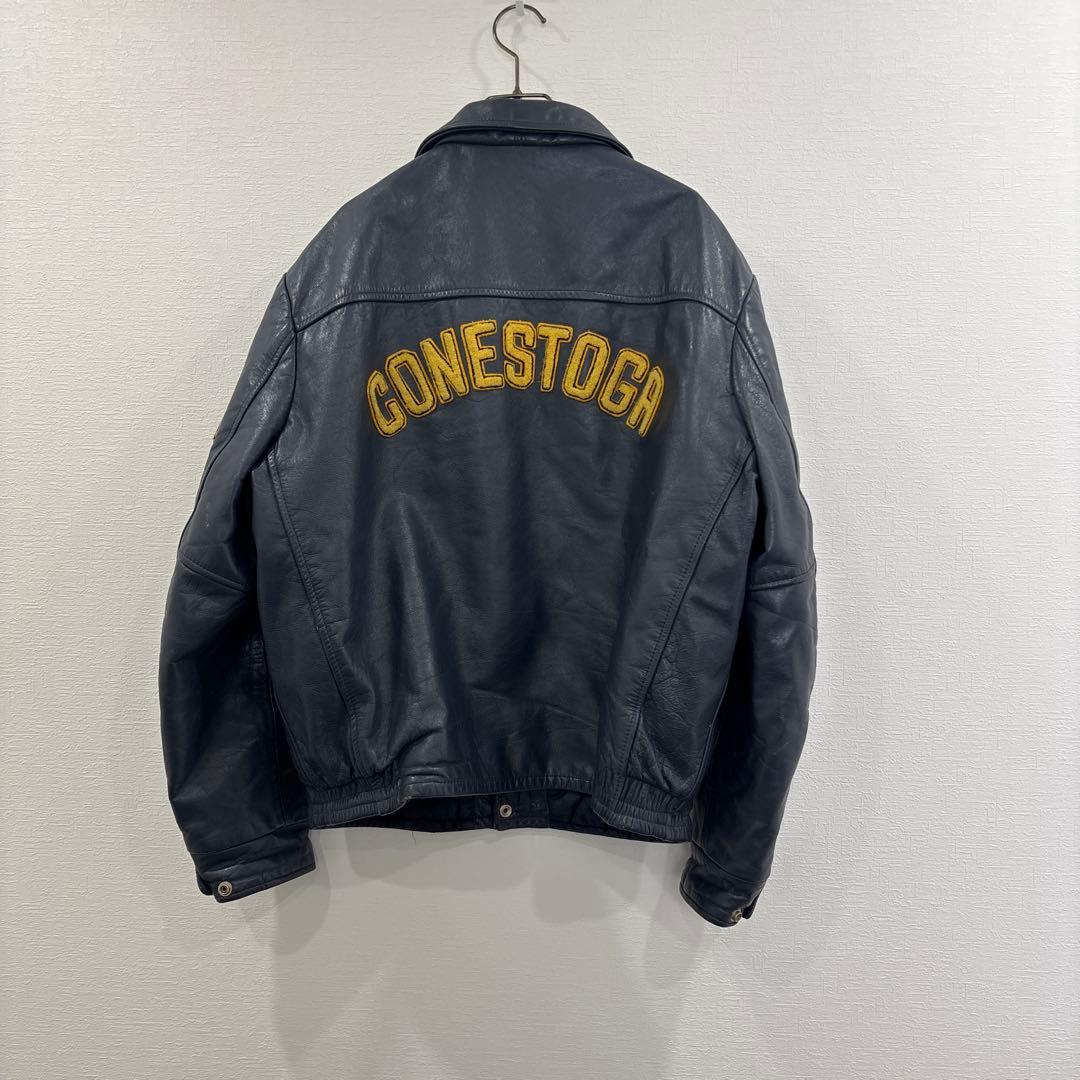 マコス カナダ製 オールレザー ワッペン スタジャン アワードジャケット